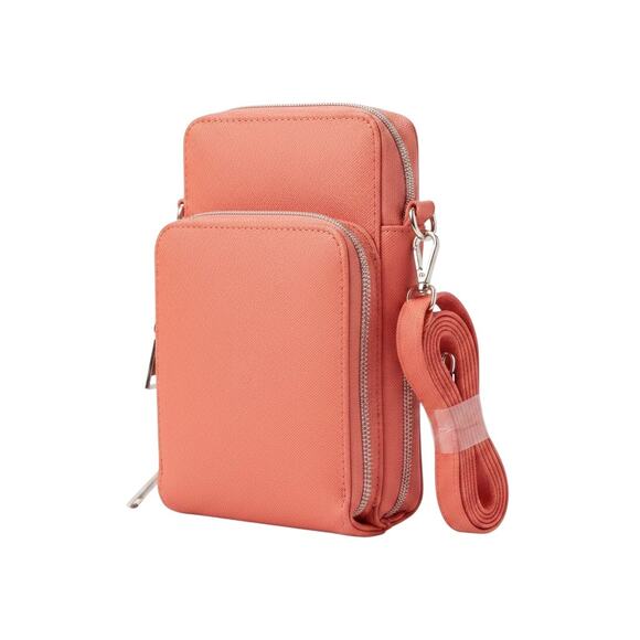 Time & Tru Handbags - NWT Time & Tru Coral Crossbody Wallet Phone Bag Purse Organizer Zip Around